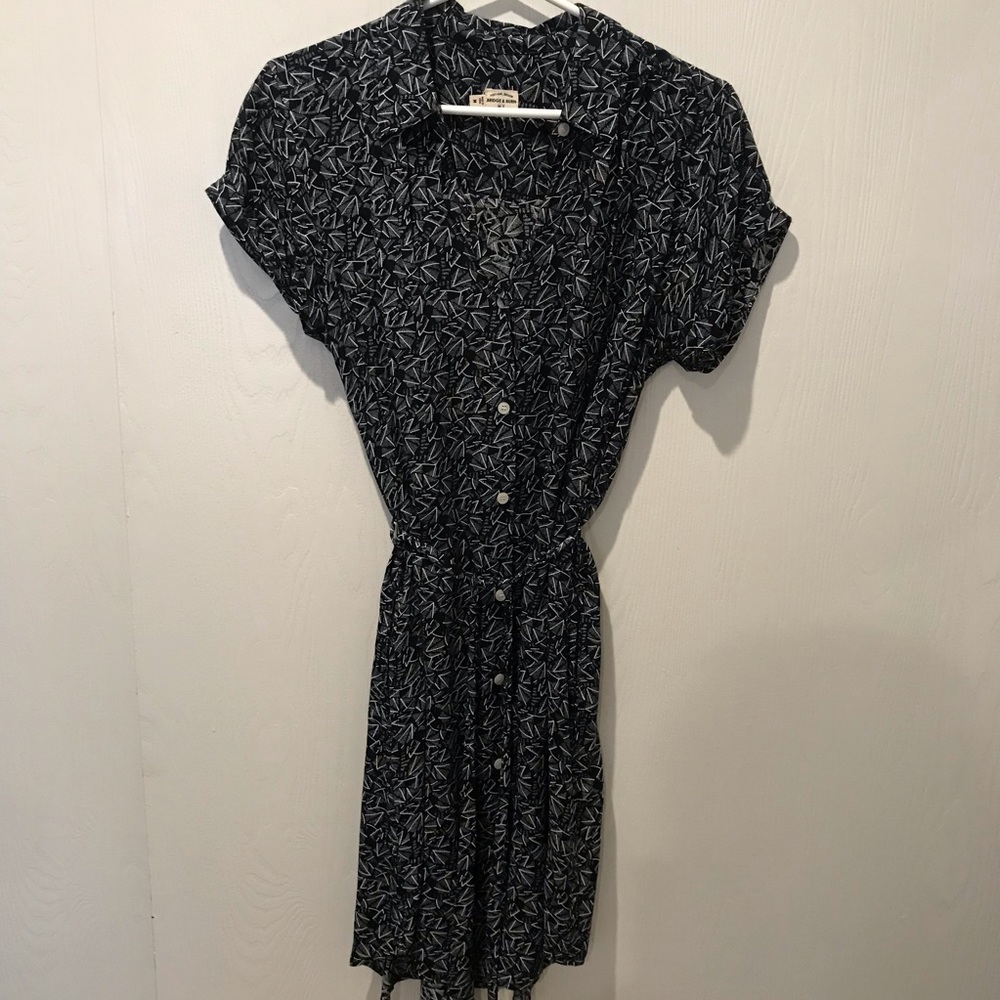 Blue boutique shirt dress